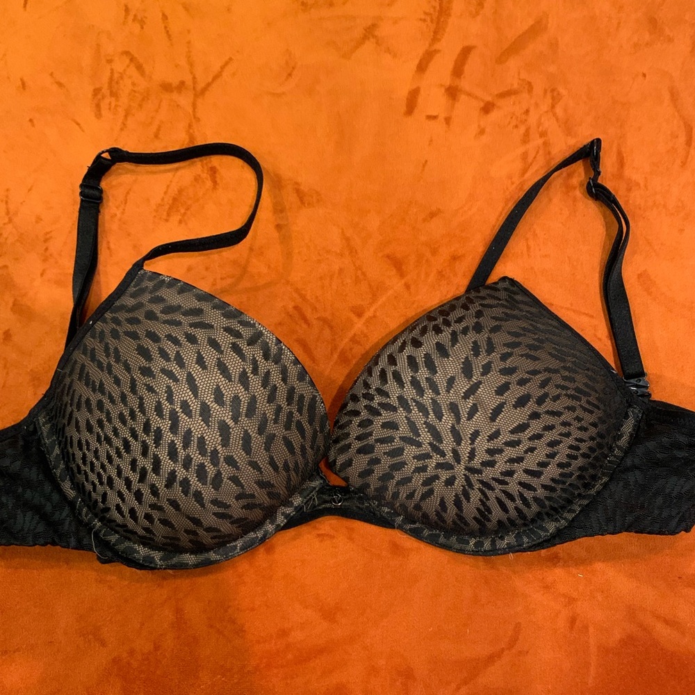 Black and nude plunge Victoria secret bra